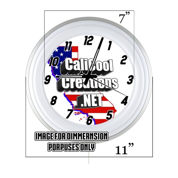 GMC PICK UP TRUCK LOGO NEON CLOCK NEW - Picture 2 of 4